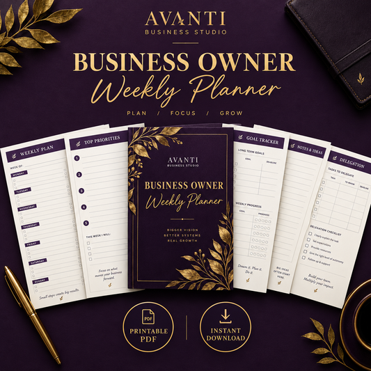 Business Owner Weekly Planner